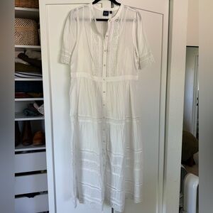 Gap cotton dress with lace